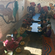 Kids eat lunch at the Sector 68 mobile creche